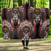 Native Indian Skull Hooded Blanket-JORJUNE.COM