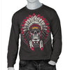 Native Indian Skull Men Crewneck Sweatshirt