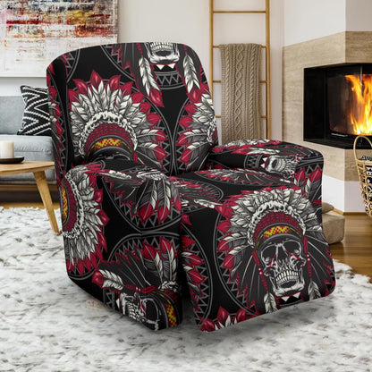 Native Indian Skull Recliner Slipcover-JORJUNE.COM
