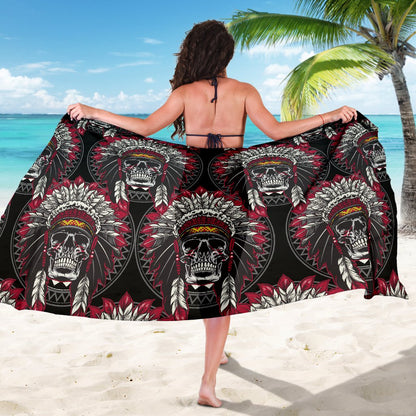 Native Indian Skull Sarong Pareo Wrap