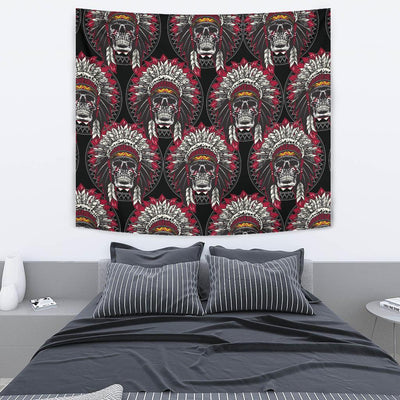 Native Indian Skull Tapestry