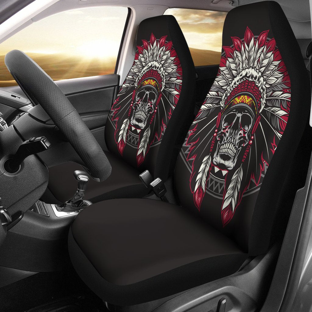 Native Indian Skull Universal Fit Car Seat Covers