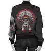 Native Indian Skull Women Casual Bomber Jacket