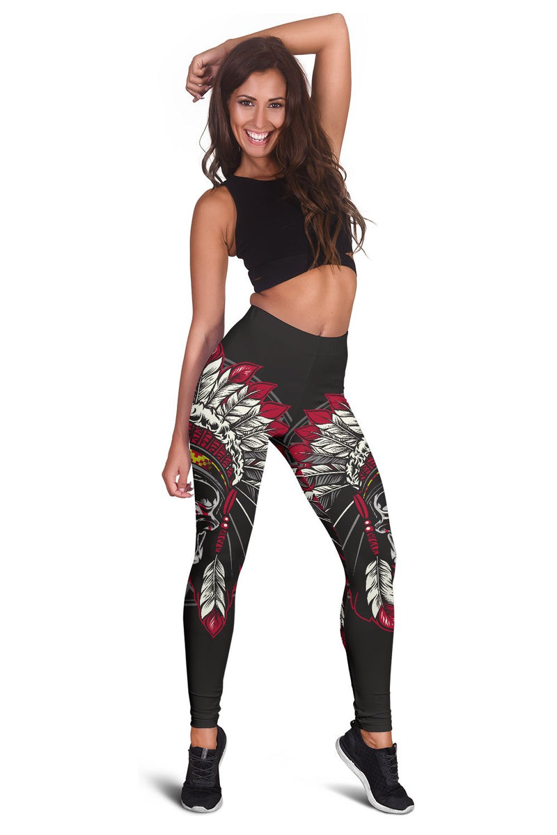 Native Indian Skull Women Leggings