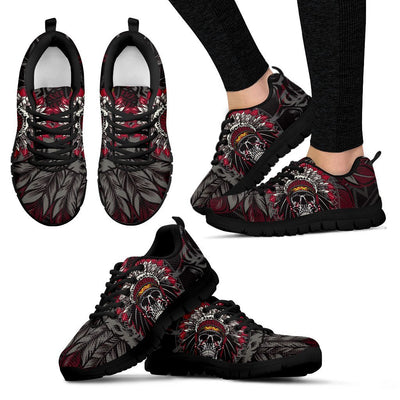 Native Indian Skull Women Sneakers