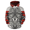 Native Indian Wolf All Over Print Hoodie