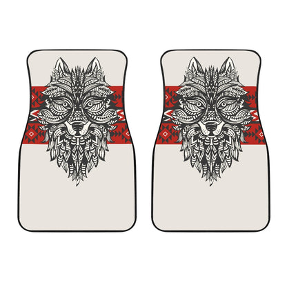 Native Indian Wolf Car Floor Mats