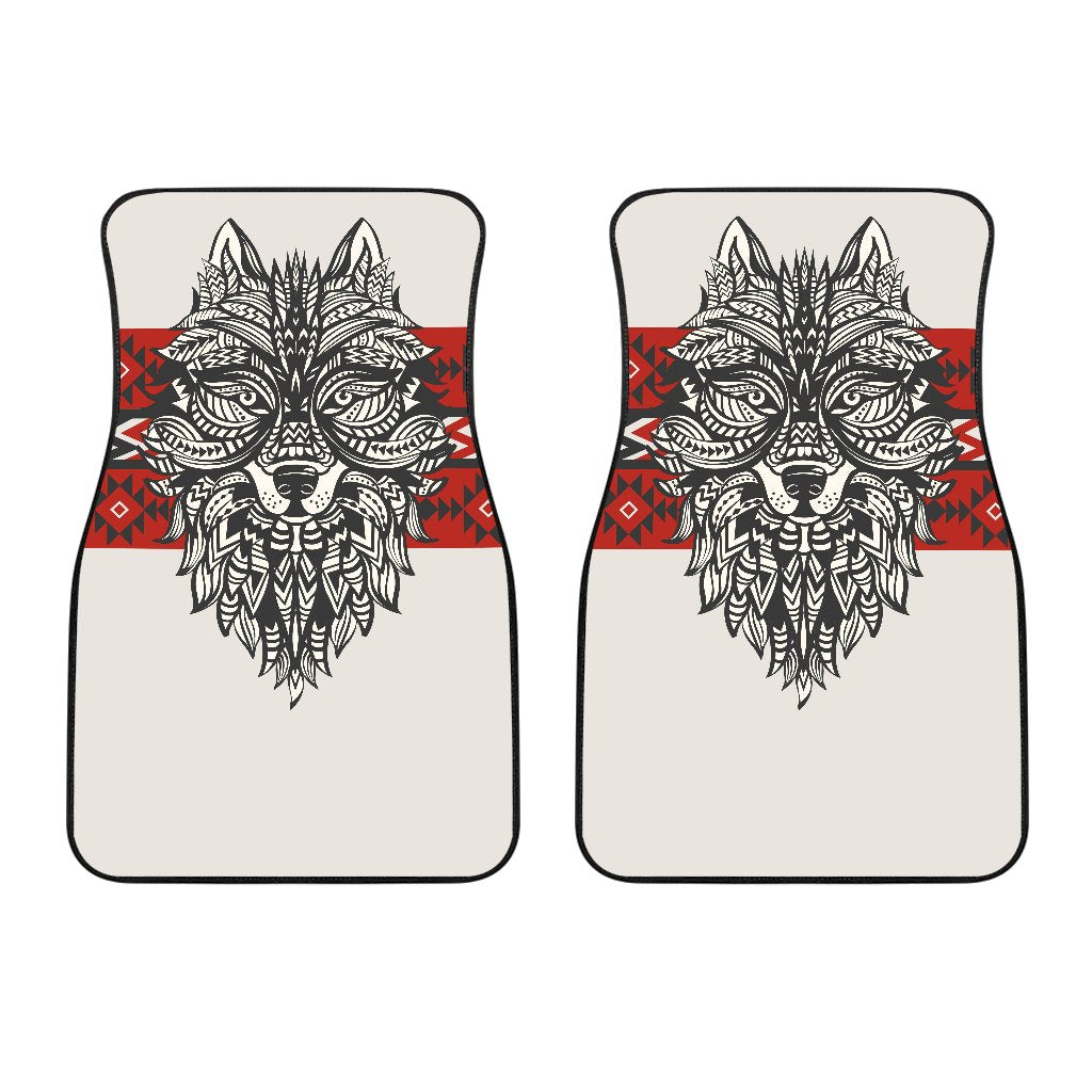 Native Indian Wolf Car Floor Mats