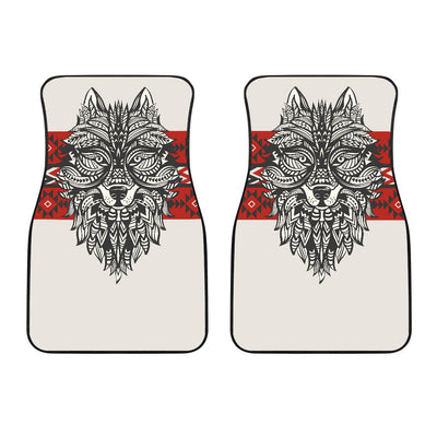 Native Indian Wolf Car Floor Mats