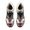 Native Indian Wolf Faux Fur Leather Boots