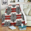 Native Indian Wolf Fleece Blanket