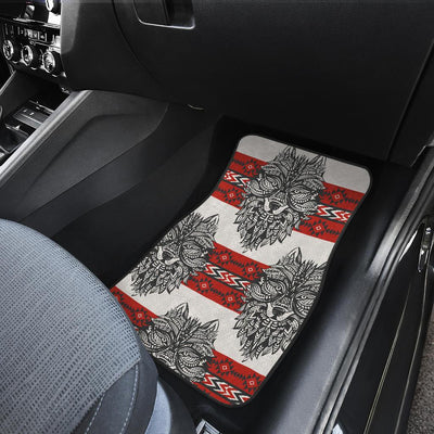 Native Indian Wolf Front and Back Car Floor Mats