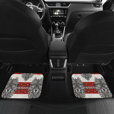 Native Indian Wolf Front and Back Car Floor Mats