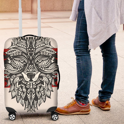 Native Indian Wolf Luggage Cover Protector