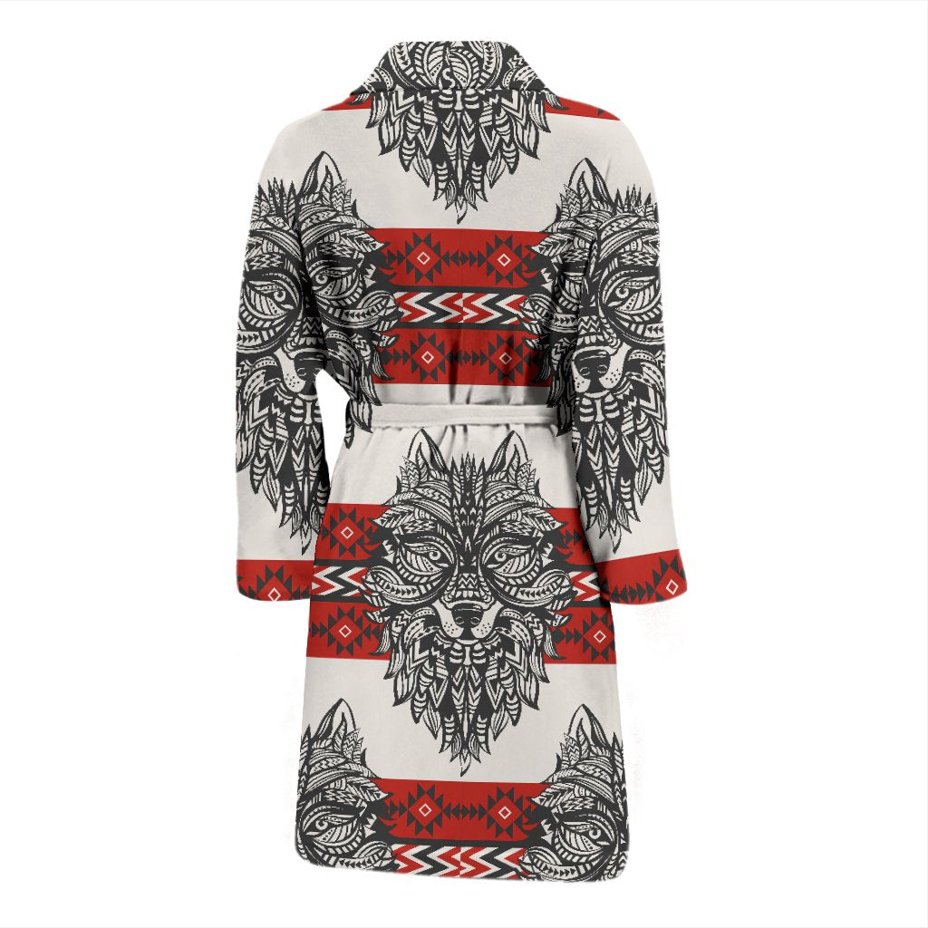 Native Indian Wolf Men Bath Robe