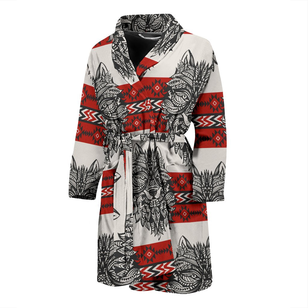 Native Indian Wolf Men Bath Robe