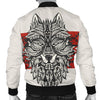 Native Indian Wolf Men Casual Bomber Jacket