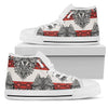 Native Indian Wolf Men High Top Shoes