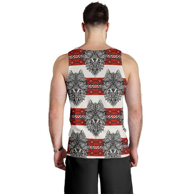 Native Indian Wolf Men Tank Top