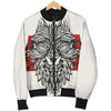 Native Indian Wolf Women Casual Bomber Jacket