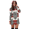 Native Indian Wolf Women Hoodie Dress