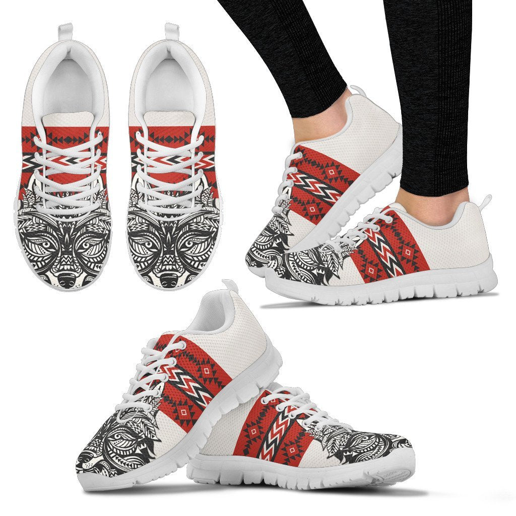 Native Indian Wolf Women Sneakers