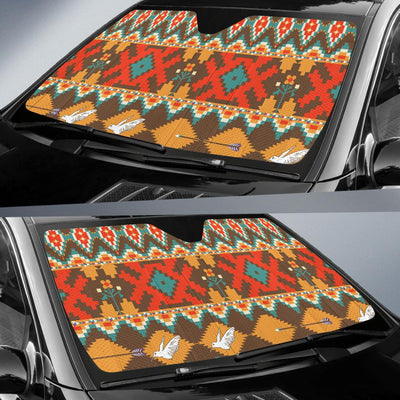 Native Pattern Print Design A01 Car Sun Shades-JORJUNE.COM