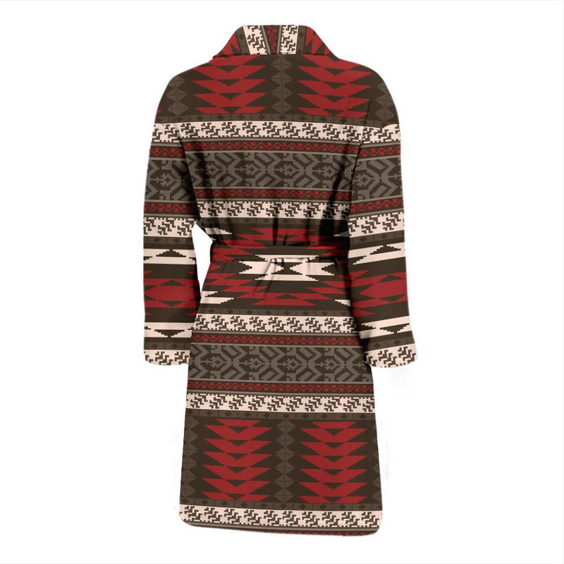 Native Pattern Print Design A03 Men Bathrobe-JORJUNE.COM