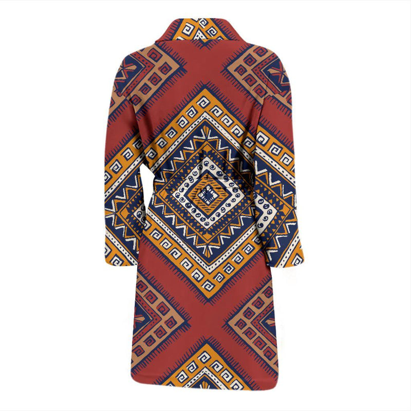 Native Pattern Print Design A06 Men Bathrobe-JORJUNE.COM