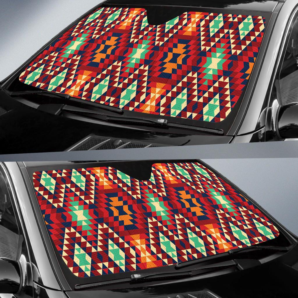 Native Pattern Print Design A07 Car Sun Shades-JORJUNE.COM