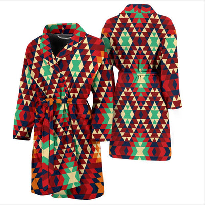 Native Pattern Print Design A07 Men Bathrobe-JORJUNE.COM