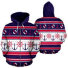 Nautical Anchor Casual All Over Zip Up Hoodie