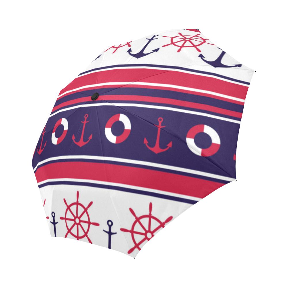 Nautical Anchor Casual Automatic Foldable Umbrella