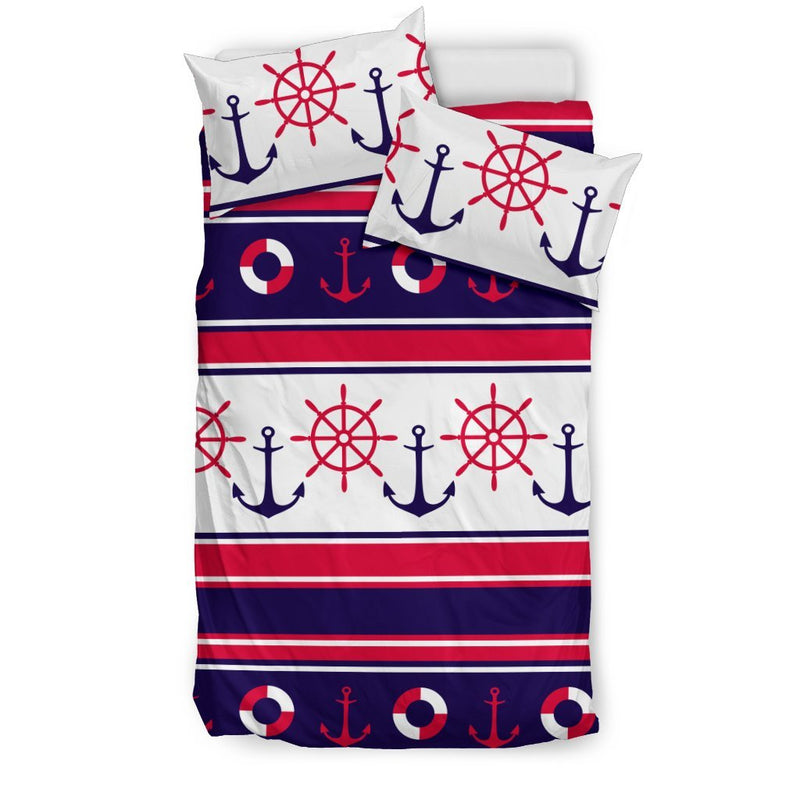 Nautical Anchor Casual Duvet Cover Bedding Set