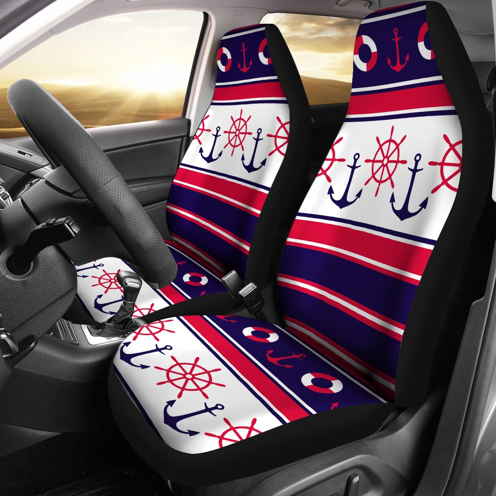 Nautical Anchor Casual Universal Fit Car Seat Covers