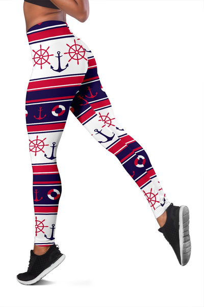 Nautical Anchor Casual Women Leggings