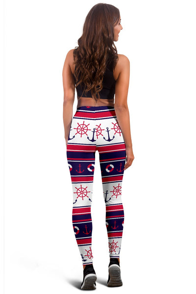 Nautical Anchor Casual Women Leggings