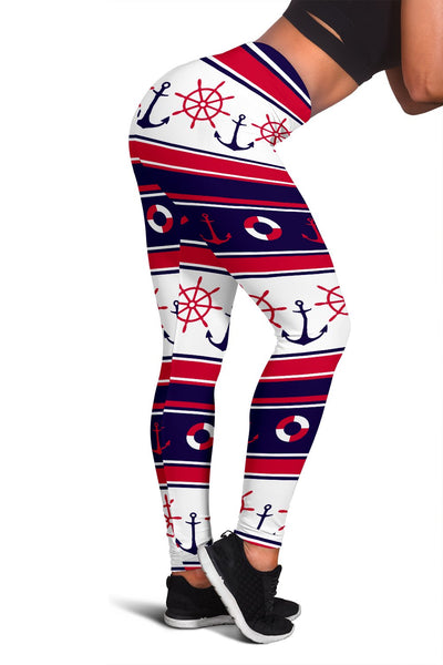 Nautical Anchor Casual Women Leggings