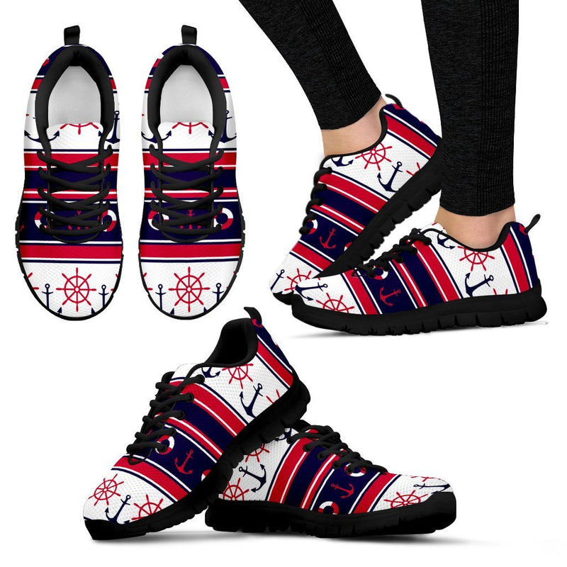 Nautical Anchor Casual Women Sneakers