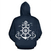 Nautical Anchor Lost my Heart All Over Zip Up Hoodie