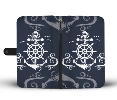 Nautical Anchor Lost My Heart Wallet Phone Case