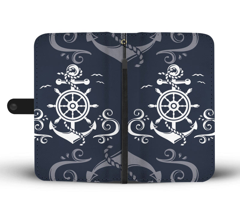 Nautical Anchor Lost My Heart Wallet Phone Case