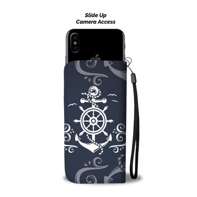 Nautical Anchor Lost My Heart Wallet Phone Case