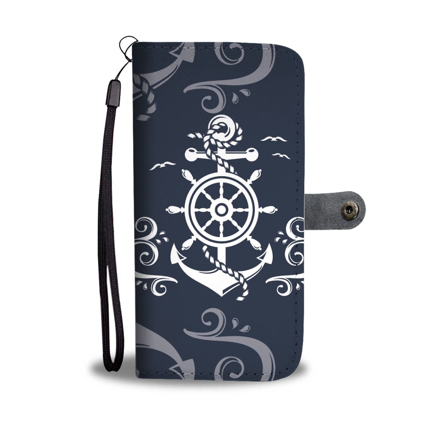 Nautical Anchor Lost My Heart Wallet Phone Case