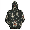 Nautical Anchor Pattern All Over Print Hoodie