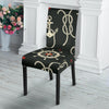 Nautical Anchor Pattern Dining Chair Slipcover-JORJUNE.COM