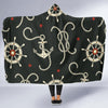 Nautical Anchor Pattern Hooded Blanket-JORJUNE.COM