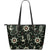 Nautical Anchor Pattern Large Leather Tote Bag