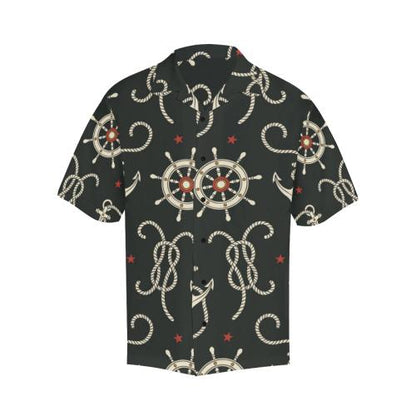 Nautical Anchor Pattern Men Hawaiian Shirt