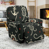 Nautical Anchor Pattern Recliner Slipcover-JORJUNE.COM